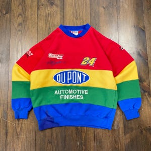 Vintage 1990s DuPont Racing Motorsports Race Car NASCAR Crewneck Sweatshirt / tag size Medium (see measurements)