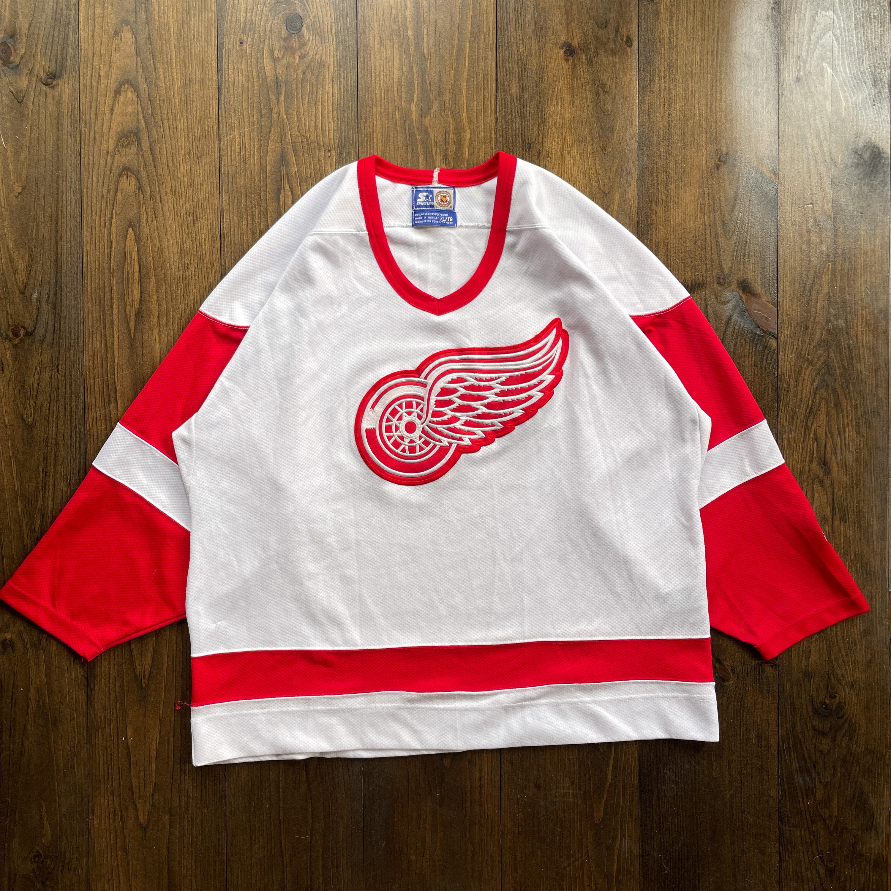 CCM, Shirts, Vintage Ccm Detroit Red Wings Center Ice 999 Practice Jersey  Black Size Large