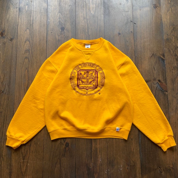 Vintage 90'S MEDALLION college sweatshirt, made in the USA cotton gray type Vintage Second Hand