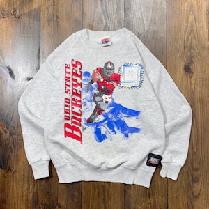 Vintage 1990s Ohio State University Buckeyes College Football Crewneck Sweatshirt / made in USA / size Medium