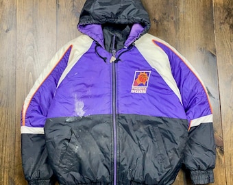Vintage 1990s Charlotte Hornets NBA Apex One Logo Athletic Puffer