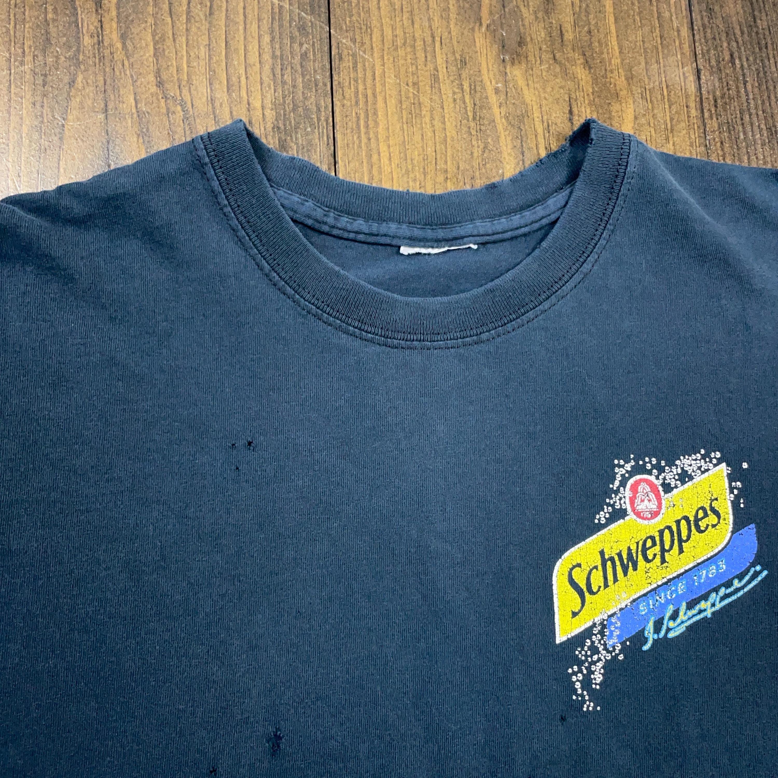 Vintage 1990s Schweppes Pop Soda Drink Graphic Shirt / See 