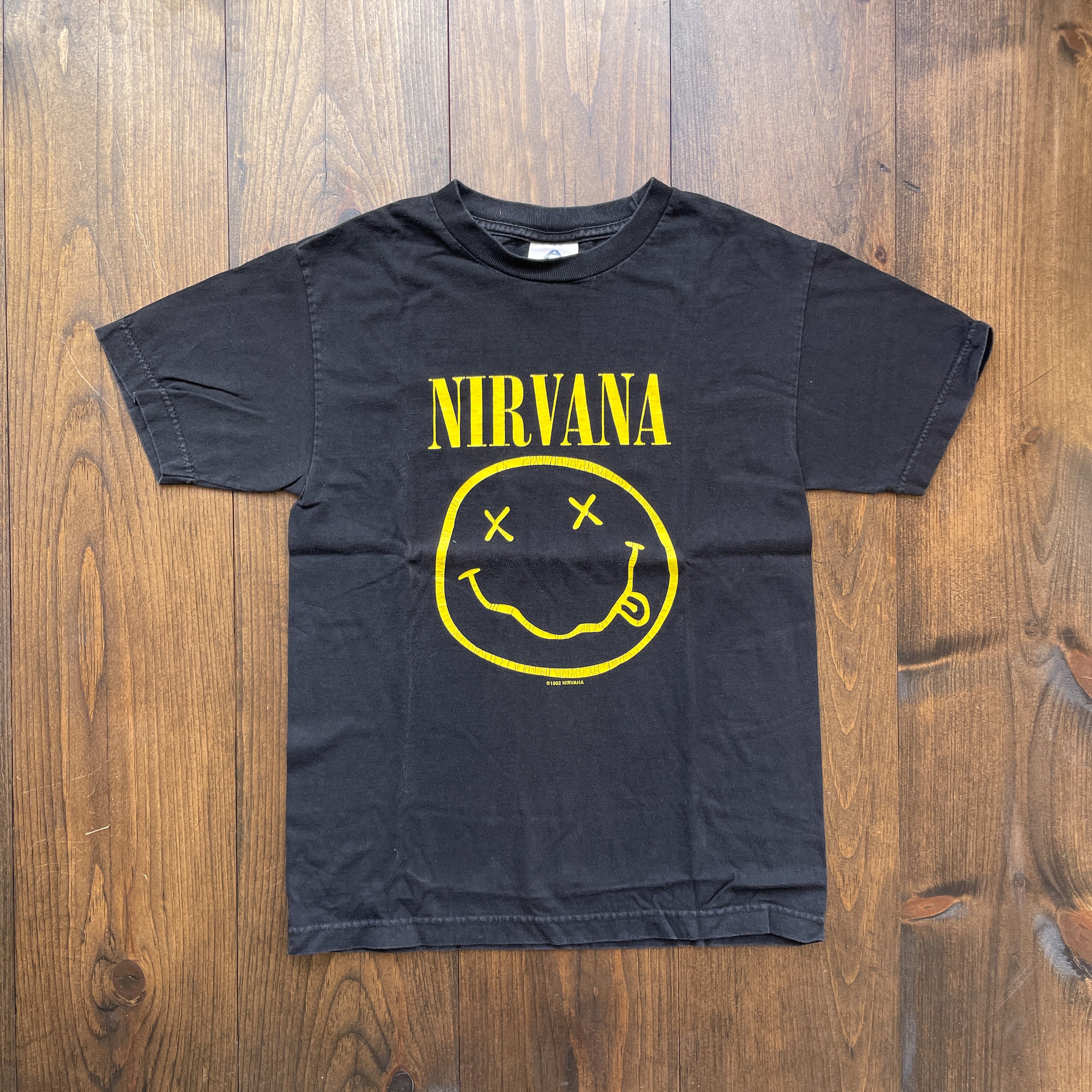 Vintage 1992 Nirvana Double Sided Smiley Face Shirt / Made Vintage 1992 Nirvana Double Sided Smiley Face Shirt / Made