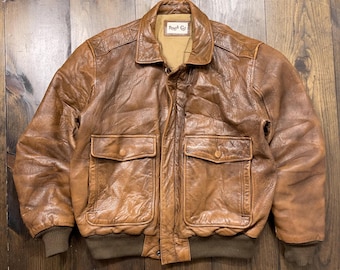Vintage 1990s Leather Tassel Fringe Cowboy Western Bomber