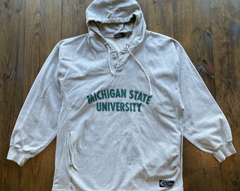 Vintage 1990s Michigan State University College Varsity Hoodie