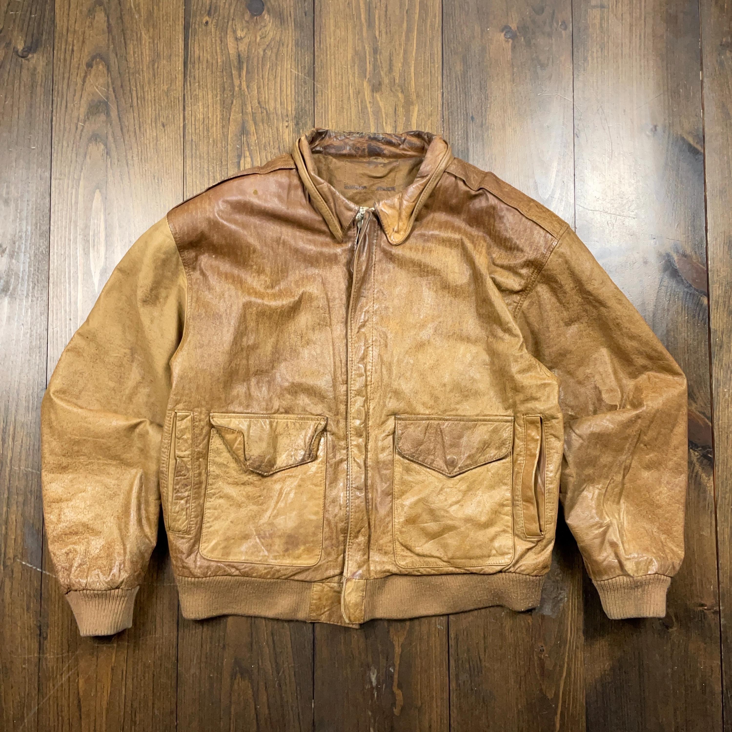 C*i様 vtg 90s A-2 real leather bomber jac 90's Vintage Type A-2 Averix Leather Bomber Jacket 