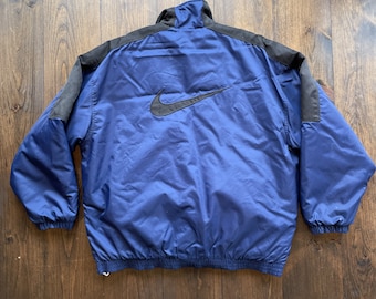Vintage 1990s Nike Big Swoosh Logo Embroidered Kangaroo Pouch