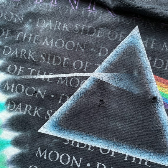 Vintage Pink Floyd Liquid Blue Tie Dye Dark Side … - image 8