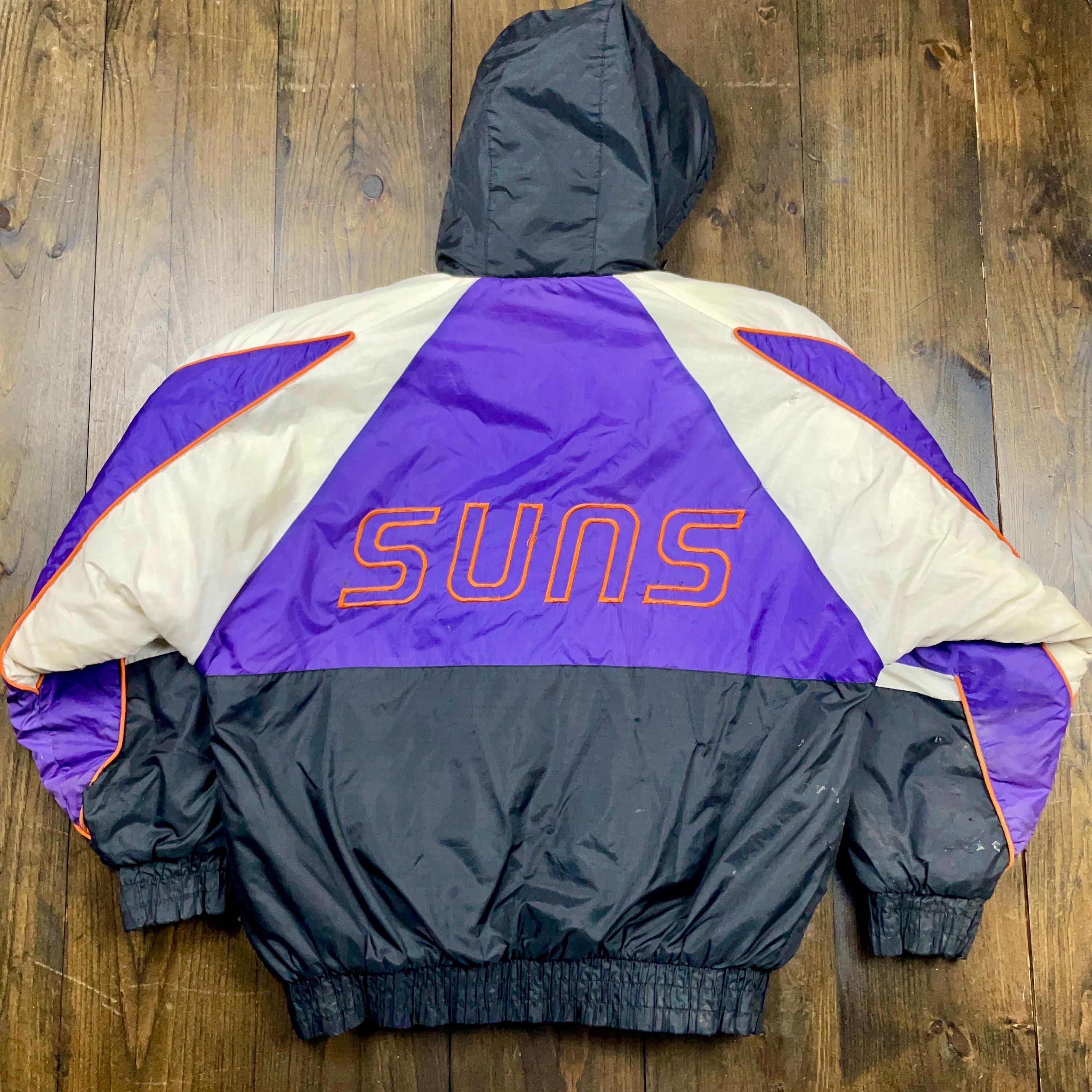 Vintage 1990s Phoenix Suns NBA Pro Player Athletic Puffer Jacket