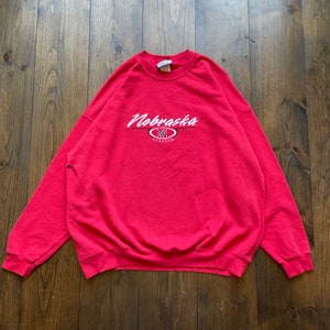 Vintage 1990s Nebraska Huskers University Cornhuskers College Football Crewneck Sweatshirt / size 2XL