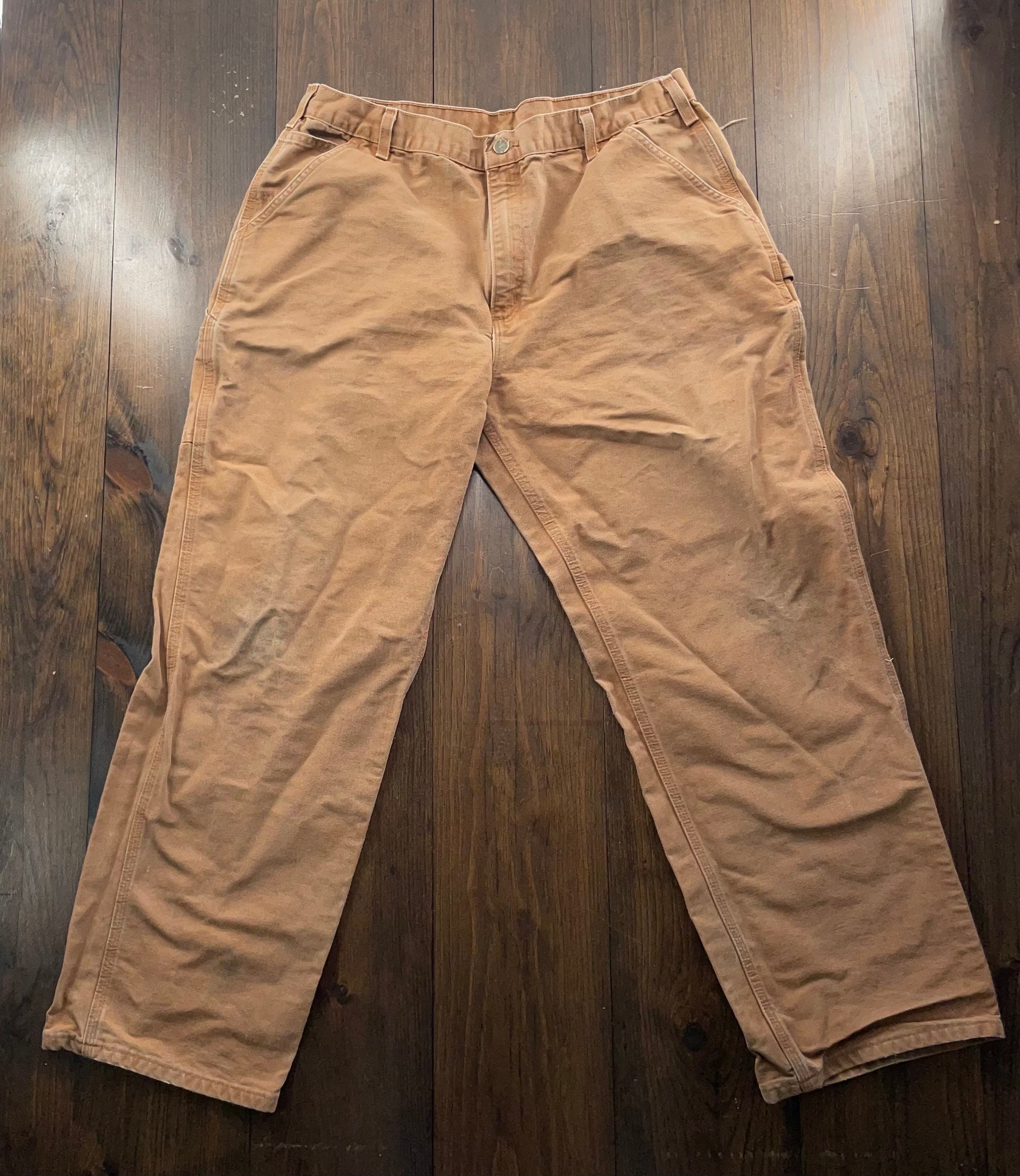 Vintage 1990s Carhartt Workwear Carpenter Pockets Canvas Loose