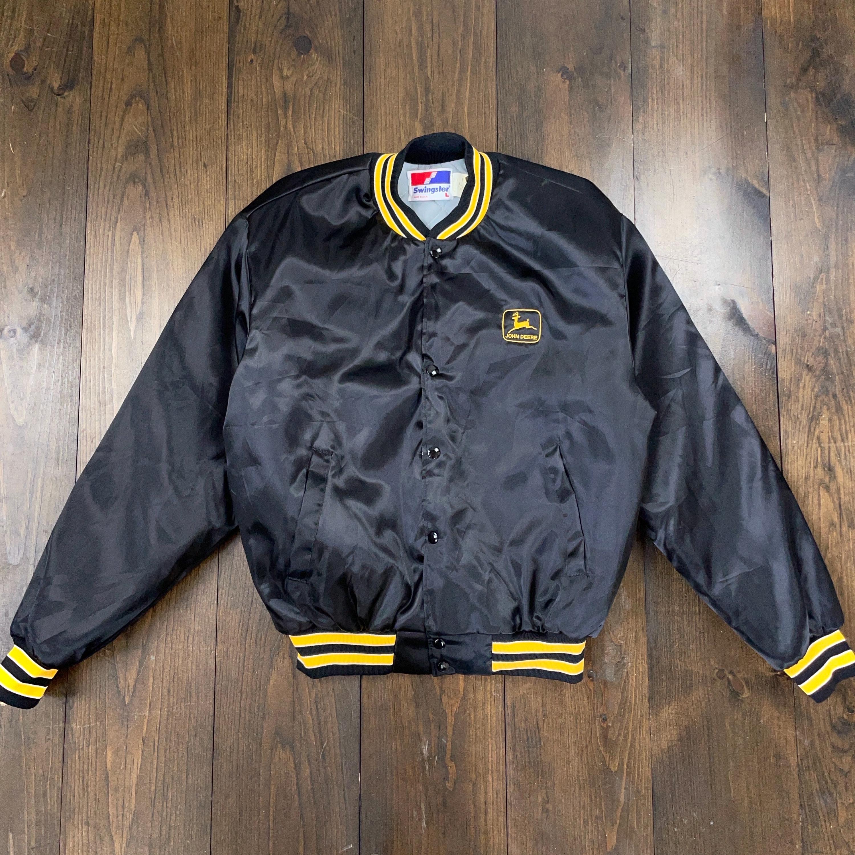 ジャケット・アウター 80s/JOHN DEERE/VINTAGE/JACKET/ Vintage 1980s John Deere Satin Bomber Jacket / Farming Agriculture