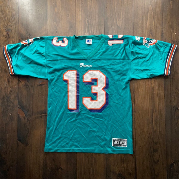 Vintage 1990s Miami Dolphins Dan Marino #13 Starter NFL American Football Jersey / made in USA / tag size Medium