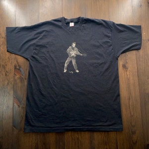 Camiseta vintage de costura simple con gráfico de músico cantante Ersel Hickey de los años 90, fabricada en EE. UU., talla 3XL