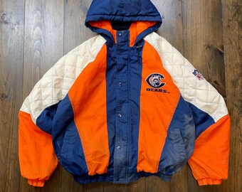 Vintage 1990s Chicago Bears Starter NFL Football Puffer Bomber
