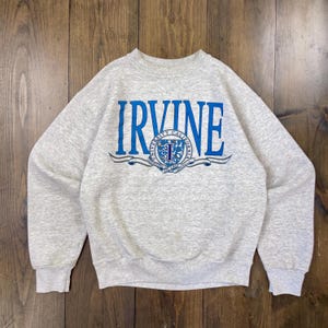 Vintage 1990s UCLA University California Irvine Los Angeles College Varsity Crewneck Sweatshirt / made in USA / Medium (see measurements)