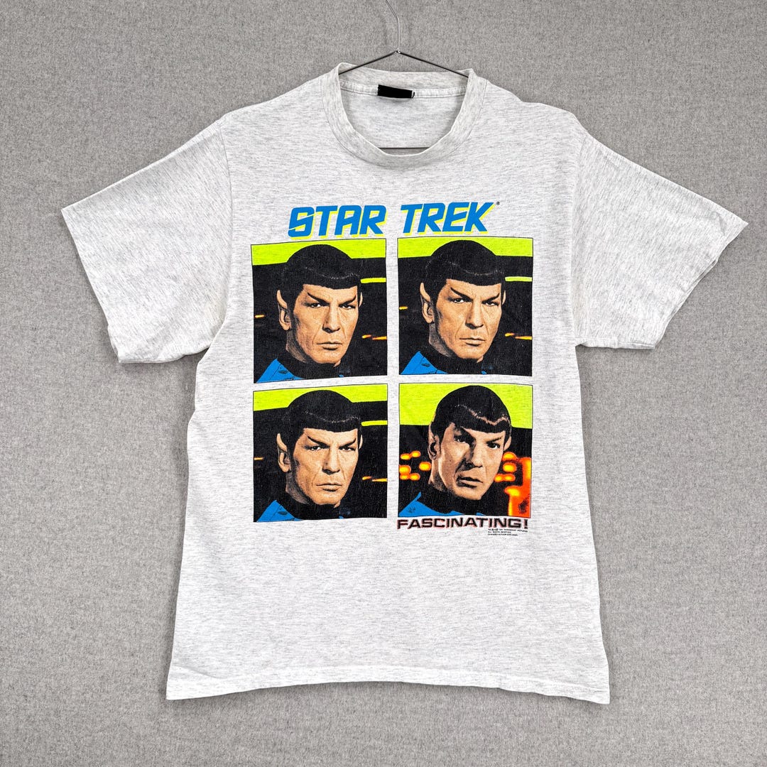 Vintage 1991 Spock Star Trek Fascinating Single Stitch Graphic