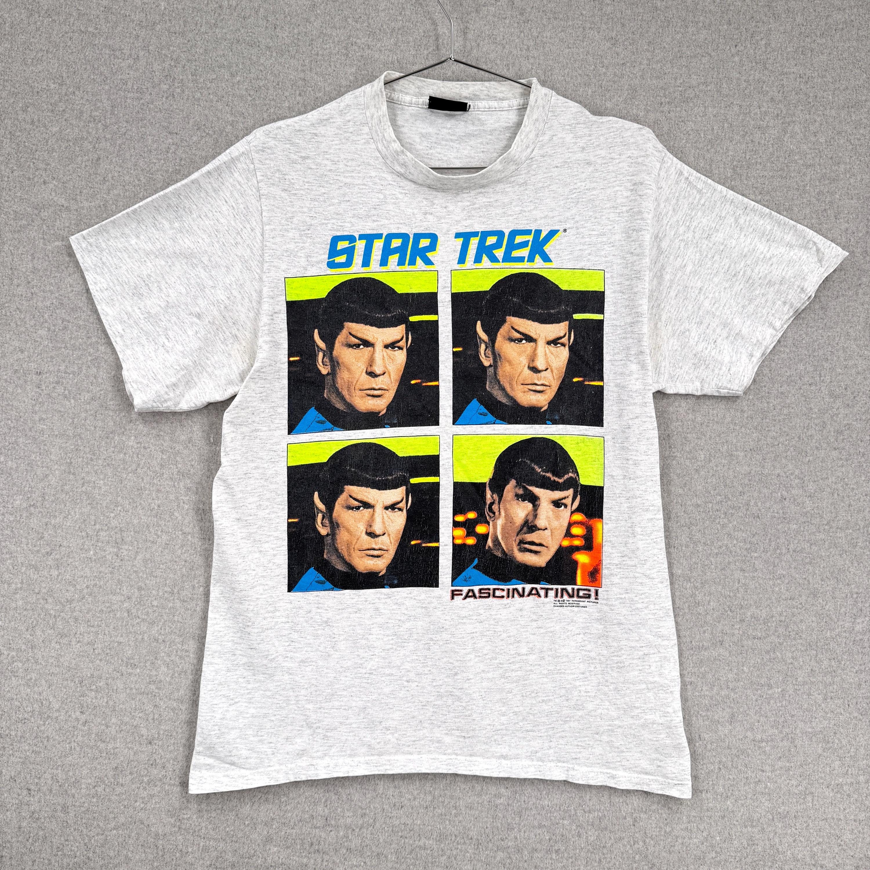 Vintage 1991 Spock Star Trek Fascinating Single Stitch Graphic