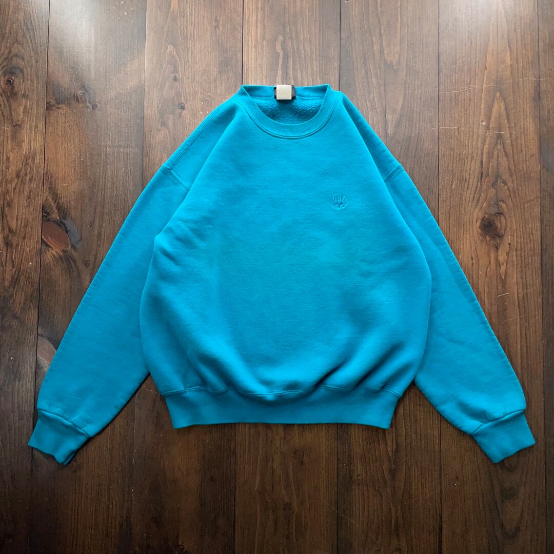 90'S PLUMA Turtleneck Plain Blank Sweatshirt Trainer Made in USA Men's L Vintage /eaa410473