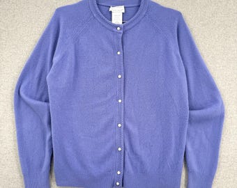 Cárdigan de punto con botones, estilo vintage de los años 90, suéter suave / talla mediana