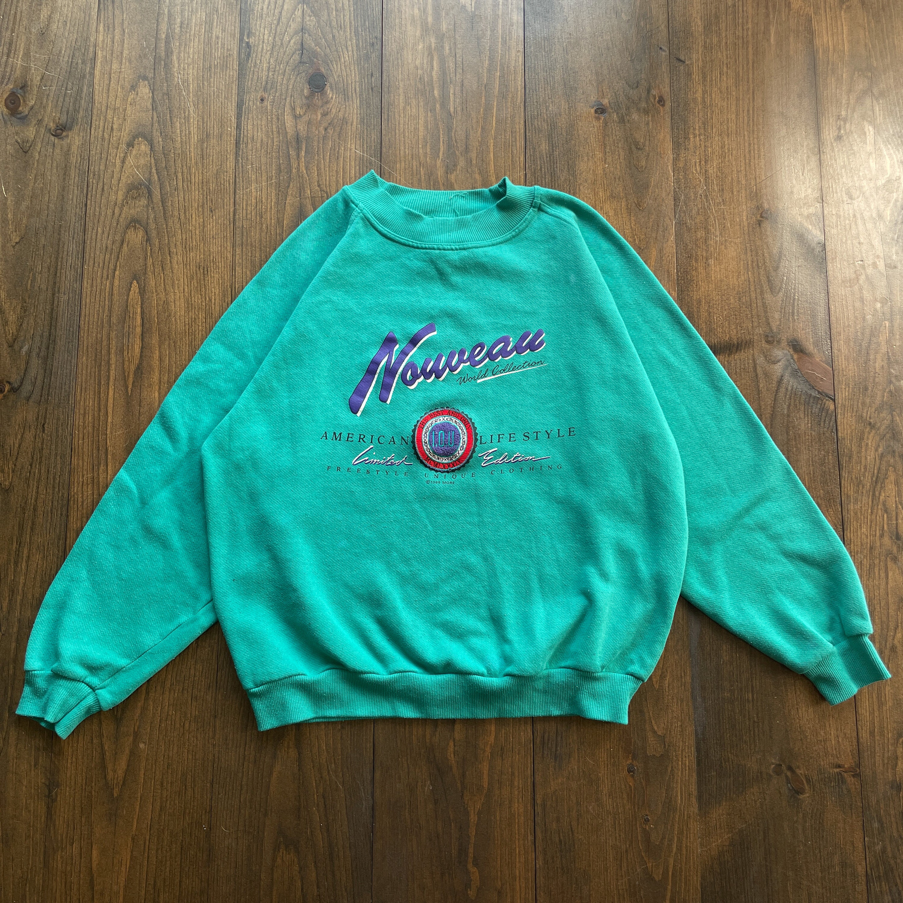Vintage 1989 American Lifestyle IOU Nouveau World Collection Crewneck Sweatshirt Size Large Etsy UK