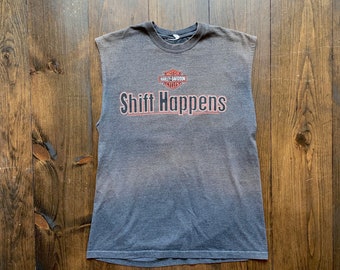 Vintage Harley Davidson Shift Happens Mackinaw City Michigan