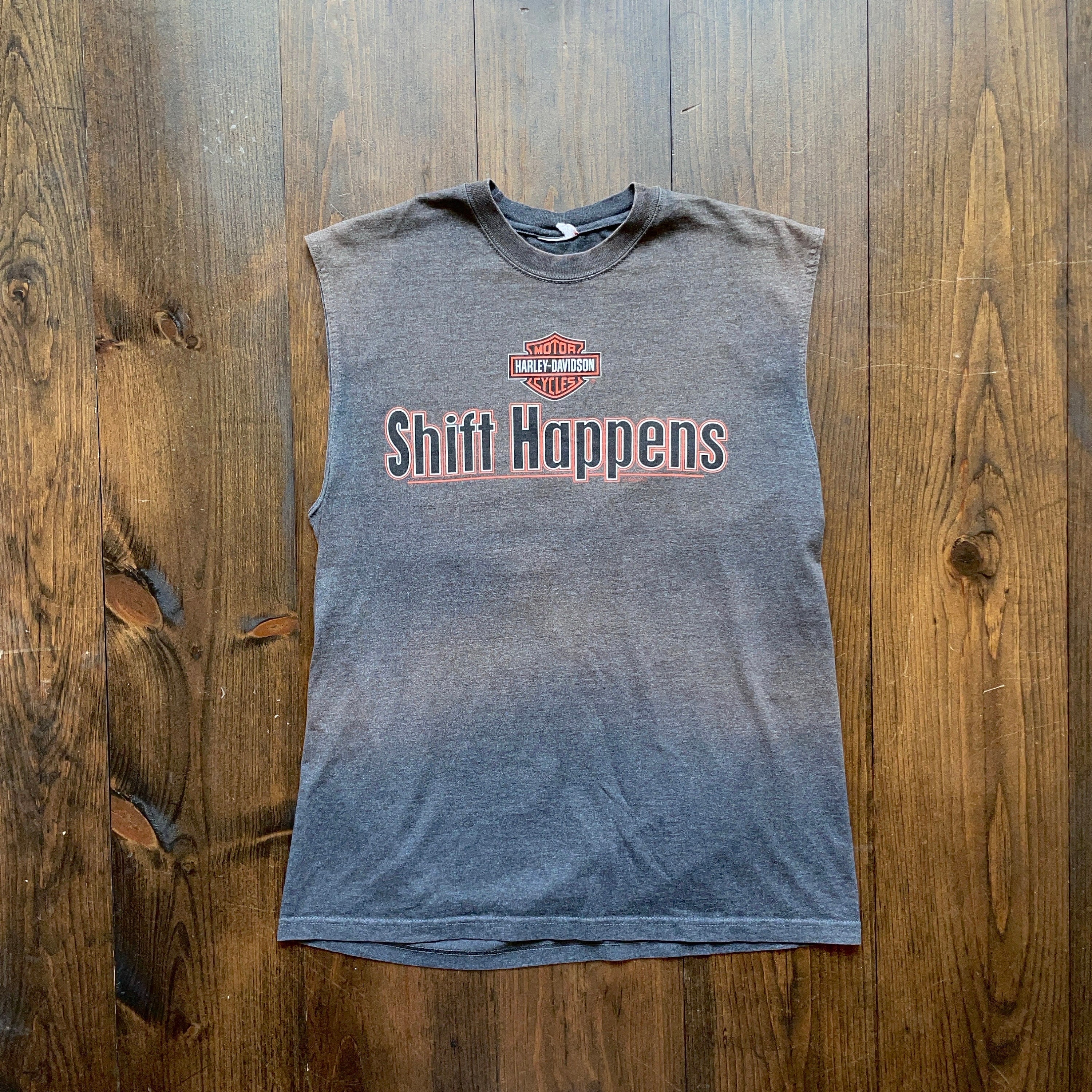 Harley-Davidson SHIFT HAPPENS Tシャツ USA Vintage Harley Davidson Shift Happens Mackinaw City Michigan