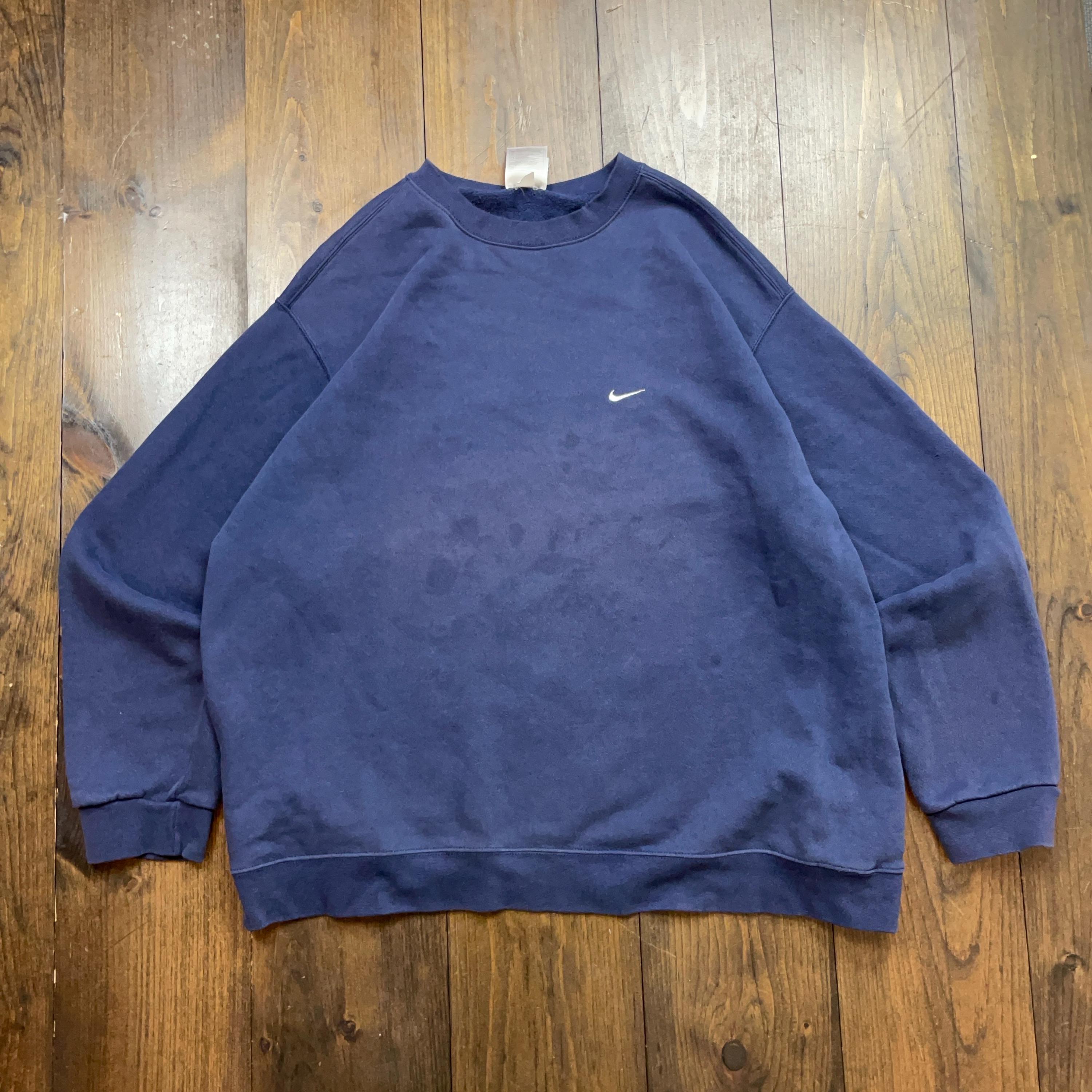 Vintage 1990s Nike Mini Swoosh Logo Embroidered Crewneck