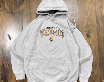 Vintage 1990s Cincinnati Bengals NFL American Football Hoodie Sweatshirt / size Medium