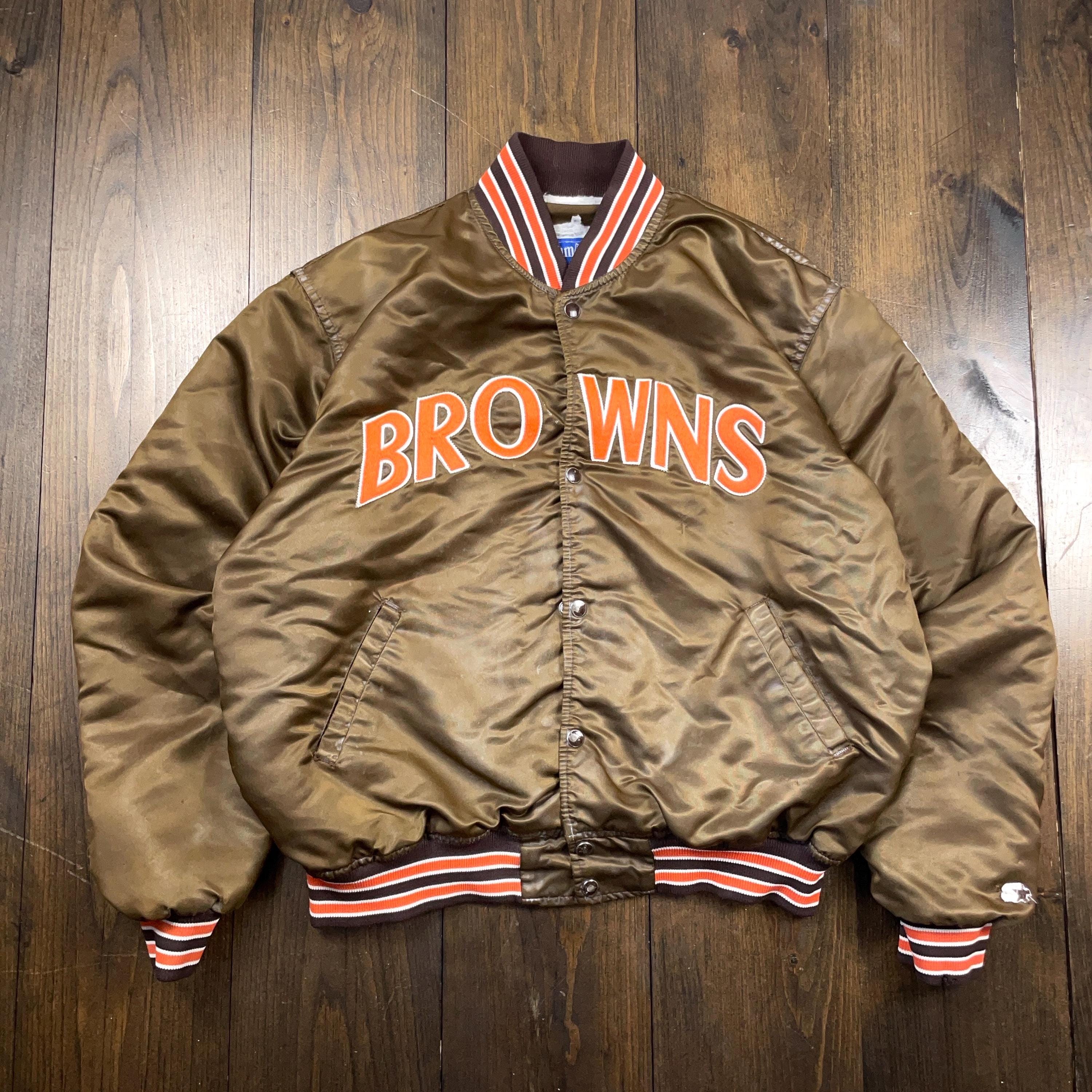 Vintage 1990s Cleveland Browns Starter NFL American Football Satin