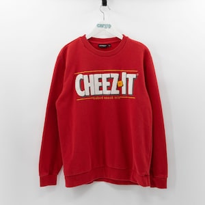 Kelloggs Cheez It 3D Puffed Print Logo Crewneck Sweatshirt Size
