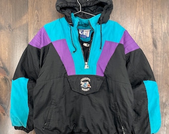Vintage 1990s Charlotte Hornets Apex One Light Lined Jacket XL - Etsy