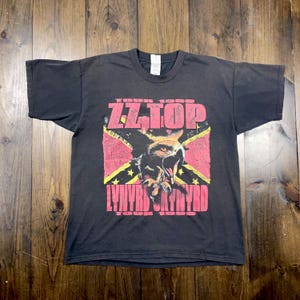 Vintage 1999 Lynyrd Skynyrd ZZ Top Rock Band Eagle Graphic Shirt / size XL
