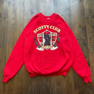 Sudadera con cuello redondo vintage de los años 90 con el perro terrier escocés Scotty Club. Consulta las medidas para ver el tamaño.