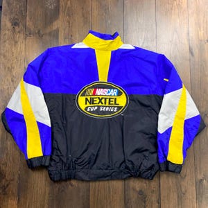 Vintage 1990s NASCAR Nextel Racing Light Windbreaker Jacket / size 2XL (see description)