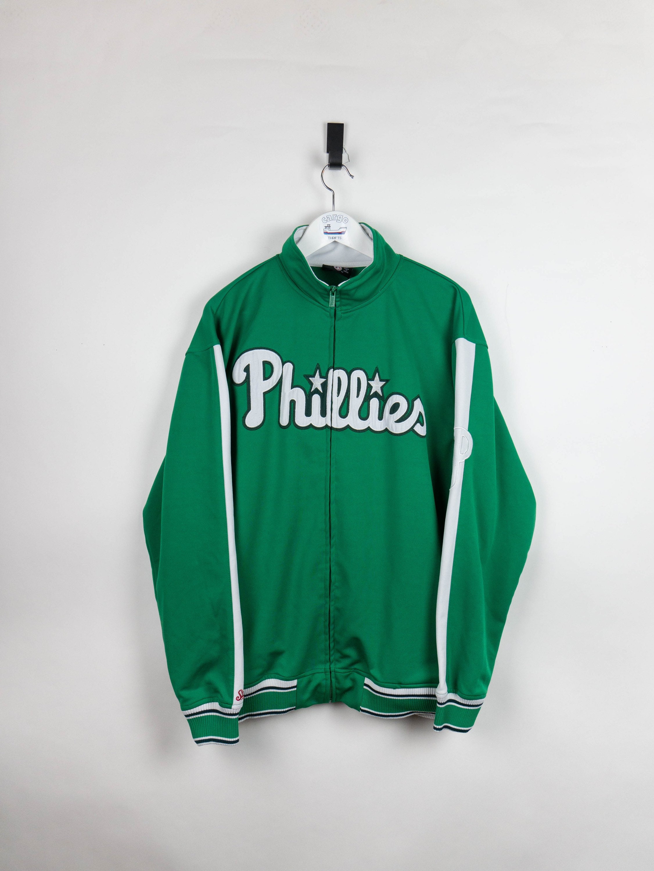 Vintage Philadelphia Phillies MLB St Pats Green Track Jacket 