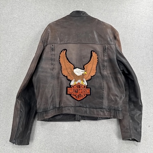 80s Harley Leather Jacket - Etsy