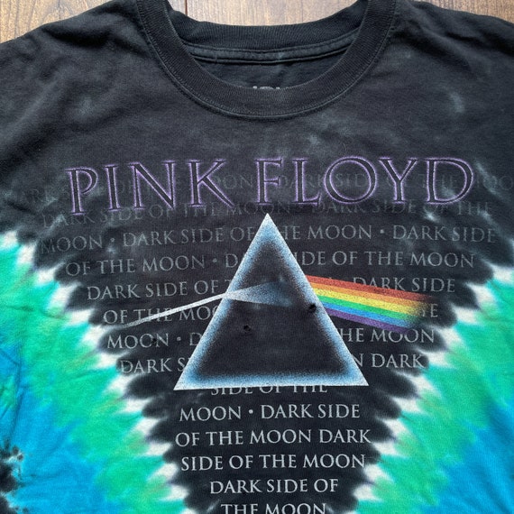 Vintage Pink Floyd Liquid Blue Tie Dye Dark Side … - image 3