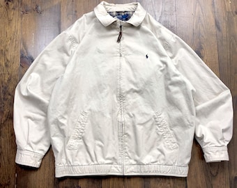 Polo by Ralph Lauren ホワイト ジャケット L Vintage 1990s Polo Ralph Lauren Light Jacket / Size XL Tall (see
