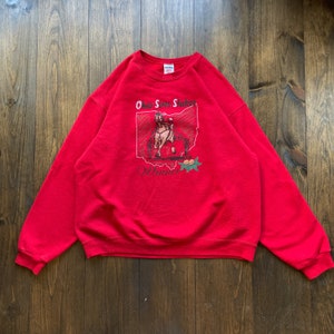 Vintage 1990s Horse Racing Ohio Sire Stakes Winner Stallion Equestrian Crewneck Sweatshirt / size XL
