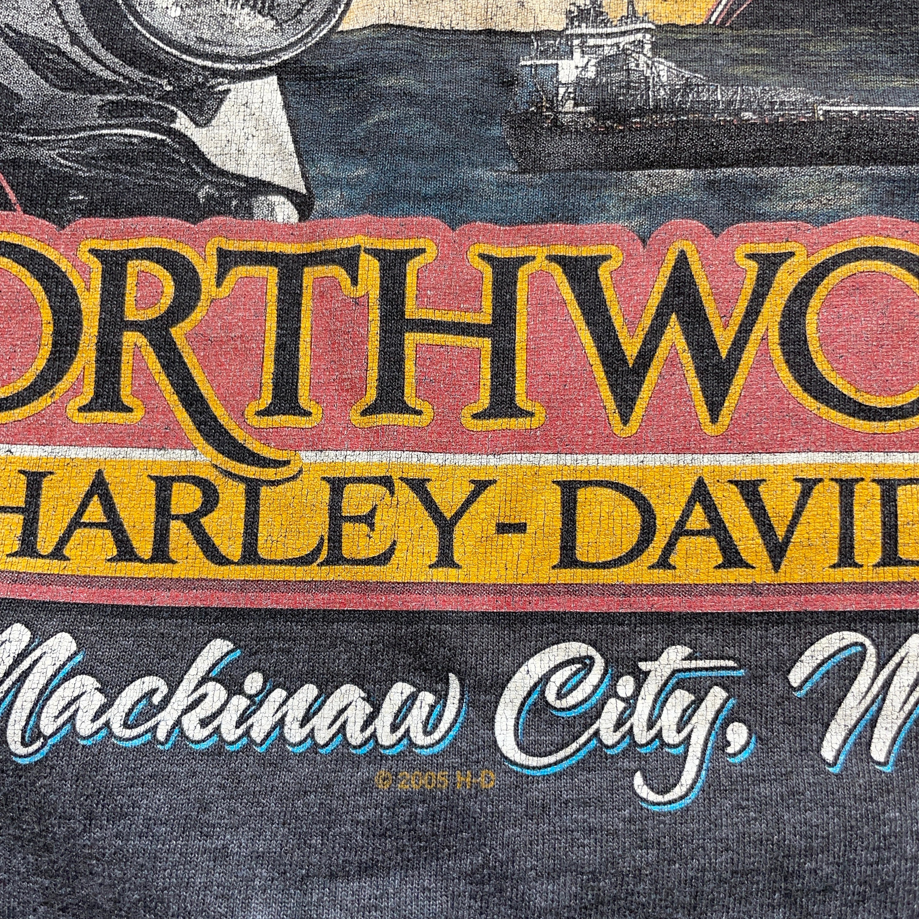 Vintage Harley Davidson Shift Happens Mackinaw City Michigan