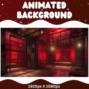 Horror Red Room Animated Vtuber Background - Dungeon Chamber Stream Overlay