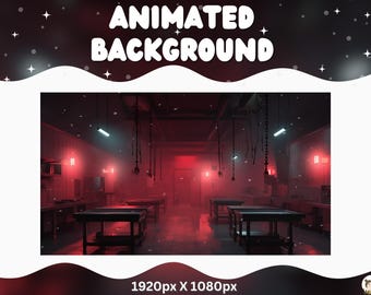 Vtuber Animated Background Halloween Horror Twitch Fantasy Stream Overlay Vtuber Background for Streaming Vtuber Horror Room haunted