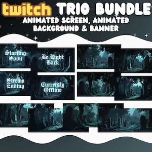 Vtuber Animated Background Purple Witch Twitch Fantasy Stream Overlay Background for Streaming Vtuber Purple Room Bundle Banner Screen
