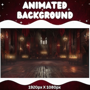 Vtuber Animated Background Pentagram Horror Twitch Fantasy Stream Overlay Vtuber Background for Streaming Vtuber Red Room