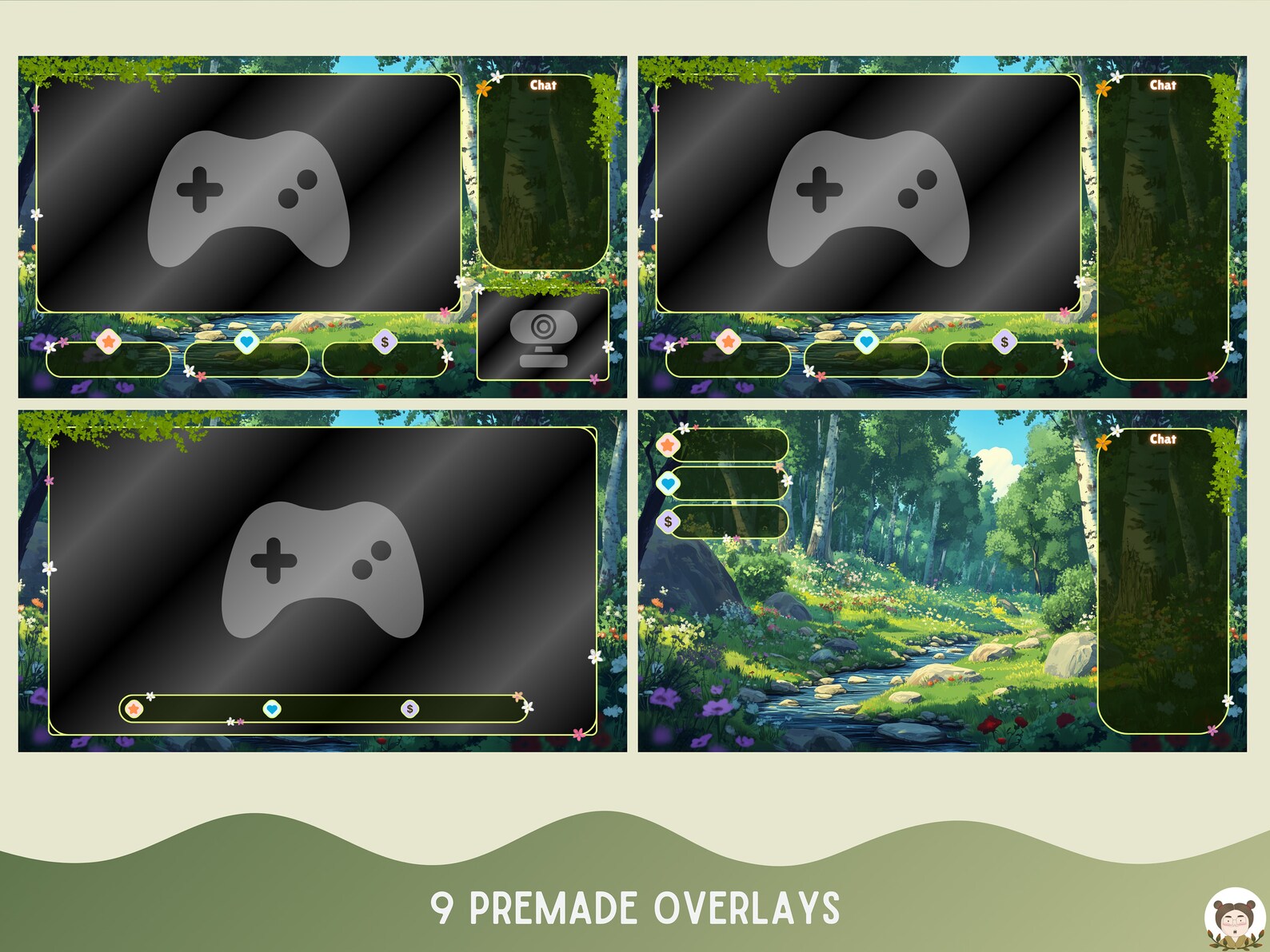 Twitch Overlay Package Cozy Background Twitch Overlay Animated Stream ...
