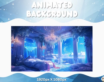 Vtuber Animated Background Twitch LoFi Stream Overlay Vtuber Seamless Looped Background for Streaming Vtuber Bedroom