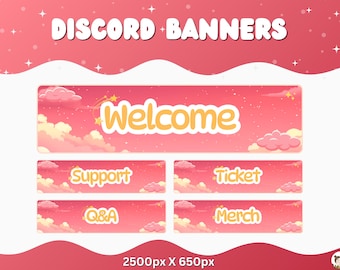 Discord Channel Banners Discord Headers Teiler Discord Grafiken Aesthetic Pink Skies Sky lofi Discord Aesthetic Haunted Discord Template