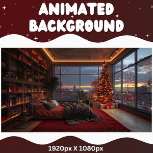 Vtuber アニメーション背景 クリスマス ホリデー Twitch ファンタジー ストリーム オーバーレイ Vtuber ホリデー 背景 ストリーミング Vtuber Twitch クリスマス 居心地の良い