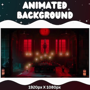 Fond d&#39;écran animé Vtuber Pentagramme horreur Twitch Fantasy Stream Overlay Fond d&#39;écran Vtuber pour le streaming Vtuber Red Room Vampire